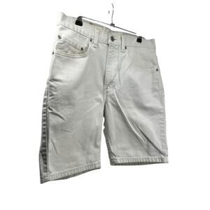 Vintage Levi’s 505 Regular Fit White Denim Shorts W31 Made in USA 90s Cutoff